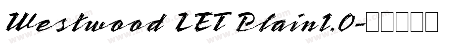 Westwood LET Plain1.0字体转换